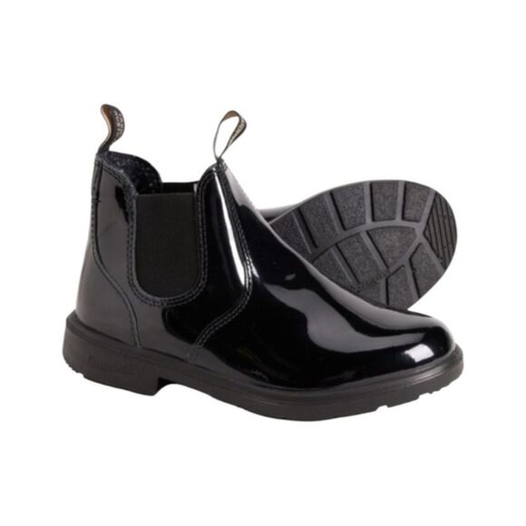Blundstone Girls 2255 Chelsea Boots Patent Leather Waterproof Black Size 2 Kids - Picture 1 of 6
